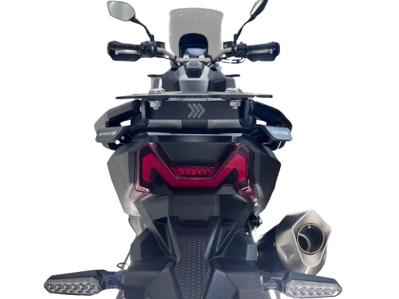 Bagagedrager achter GPR TECH compatibel met  Sym ADX TG 400 2024/2026 e5 Plus Arka rafALPITECH 35 - 45 - 55 LT Arka raf, 4 bağlantı noktalı paslanmaz çelik