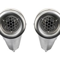 Egzoz ile uyumlu Royal Enfield Continental 650 2019-2020, Powercone Evo, Yalnızca gürültü için onaylanan sistem, AB dışındaki pazarlar için geçerlidir Double Susturucu ve özel bağlantı borusu 