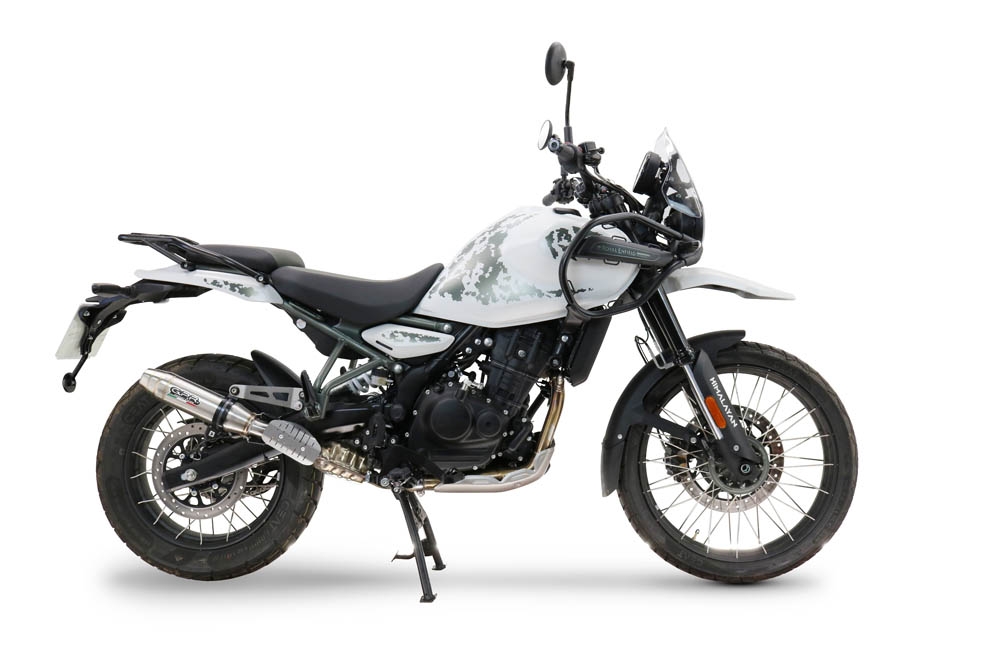 Egzoz ile uyumlu Royal Enfield Guerrilla 450 2024-2025, Deeptone Inox, Egzoz yasal, onaylı, çıkarılabilir db killer ve bağlantı borulu susturucu 