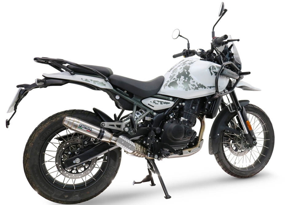 Egzoz ile uyumlu Royal Enfield Guerrilla 450 2024-2025, Deeptone Inox, Egzoz yasal, onaylı, çıkarılabilir db killer ve bağlantı borulu susturucu 