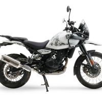 Egzoz ile uyumlu Royal Enfield Himalayan 450 2024-2025, Satinox, Egzoz yasal, onaylı, çıkarılabilir db killer ve bağlantı borulu susturucu 