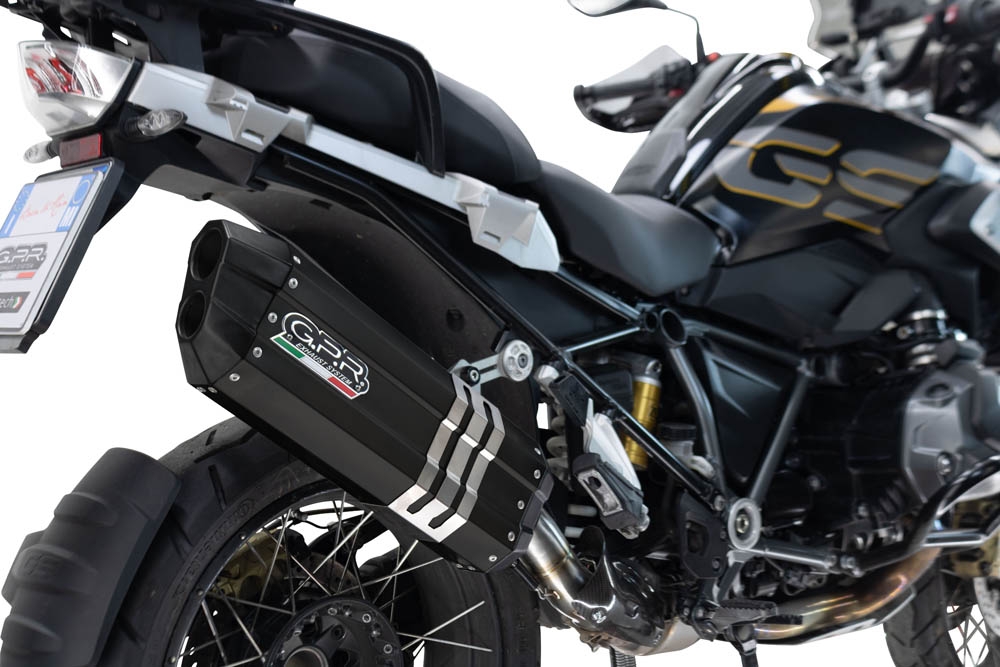 Egzoz ile uyumlu Bmw R 1250 Gs -Adventure 2019-2020, Hyper Sonic Black Titanium, Egzoz yasal, onaylı, çıkarılabilir db killer ve bağlantı borulu susturucu 