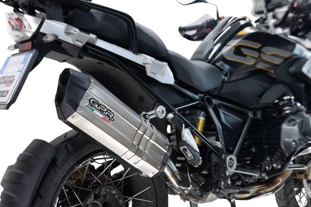 Egzoz ile uyumlu Bmw R 1250 Gs -Adventure 2019-2020, Hyper Sonic Titanium, Egzoz yasal, onaylı, çıkarılabilir db killer ve bağlantı borulu susturucu 