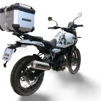 Topkoffer GPR TECH compatibel met  Royal Enfield Himalayan 450 2024/2025 e5 Plus Alüminyum üst çanta, özel plaka dahil gümüş rengi Kapasite Litre 26
