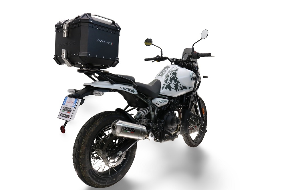 Topkoffer GPR TECH compatibel met  Royal Enfield Himalayan 450 2024/2025 e5 Plus Alüminyum üst kasa, siyah renk ve özel plaka dahildir Kapasite Litre 35