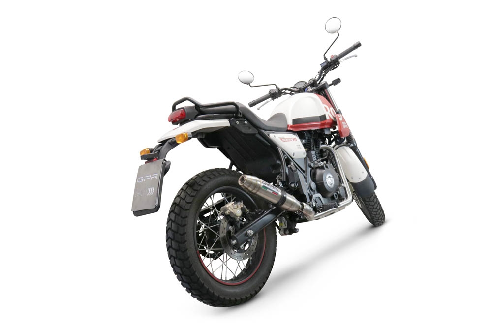 Egzoz ile uyumlu Royal Enfield Scram 411 2022-2024, Deeptone Inox, Yarış Sistemi Susturucu ve özel bağlantı borusu 