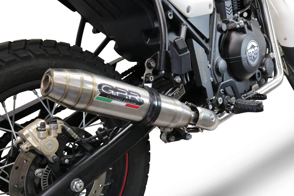 Egzoz ile uyumlu Royal Enfield Scram 411 2022-2024, Deeptone Inox, Yarış Sistemi Susturucu ve özel bağlantı borusu 