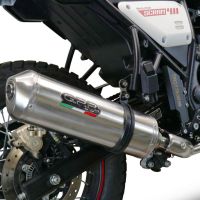 Egzoz ile uyumlu Royal Enfield Scram 411 2022-2024, Satinox , Egzoz yasal, onaylı, çıkarılabilir db killer ve bağlantı borulu susturucu 