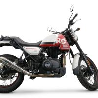 Egzoz ile uyumlu Royal Enfield Scram 411 2022-2024, Powercone Evo, Homologe sistem, orijinal katalizör ortadan kalkacak Susturucu ve özel bağlantı borusu 