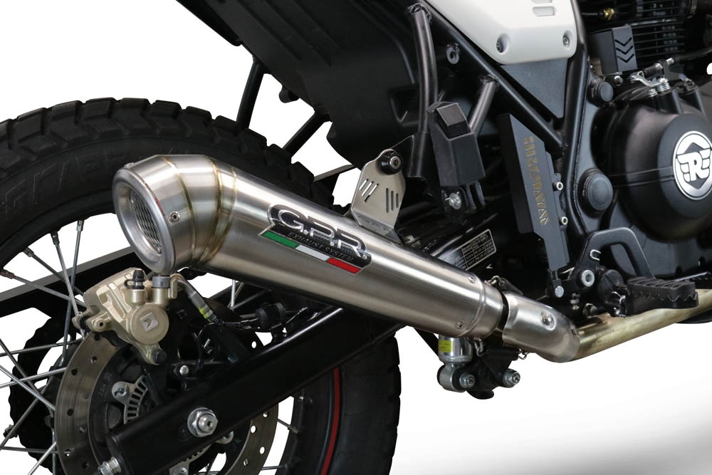 Egzoz ile uyumlu Royal Enfield Scram 411 2022-2024, Powercone Evo, Homologe sistem, orijinal katalizör ortadan kalkacak Susturucu ve özel bağlantı borusu 