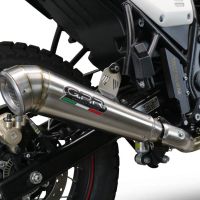Egzoz ile uyumlu Royal Enfield Scram 411 2022-2024, Powercone Evo, Homologe sistem, orijinal katalizör ortadan kalkacak Susturucu ve özel bağlantı borusu 
