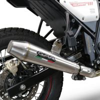 Egzoz ile uyumlu Royal Enfield Scram 411 2022-2024, Vintacone, Homologe sistem, orijinal katalizör ortadan kalkacak Susturucu ve özel bağlantı borusu 