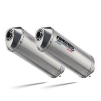 Egzoz ile uyumlu Aprilia Sl -Falco 1000 2000-2004, Satinox, Homologe sistem Double Susturucu ve özel bağlantı borusu 