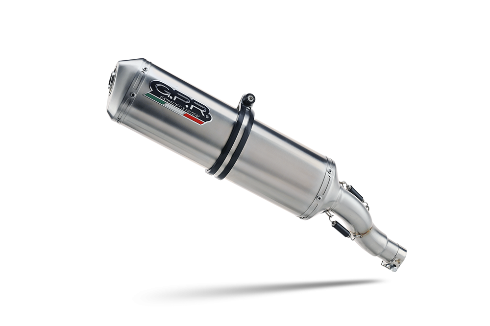 Exhaust compatible with Suzuki Sv 650 - S 1999-2002, Satinox , Homologated legal mid-full system exhaust including removable db killer 