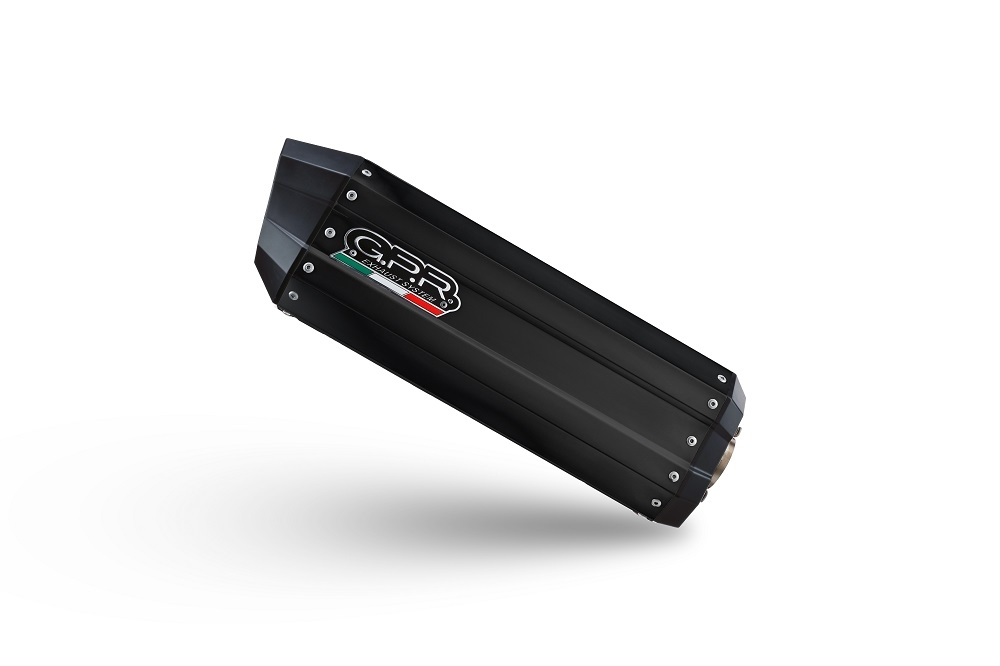 Egzoz ile uyumlu Benelli Trk 702 2023-2024, Hyper Sonic Black Titanium, Egzoz yasal, onaylı, çıkarılabilir db killer ve bağlantı borulu susturucu 