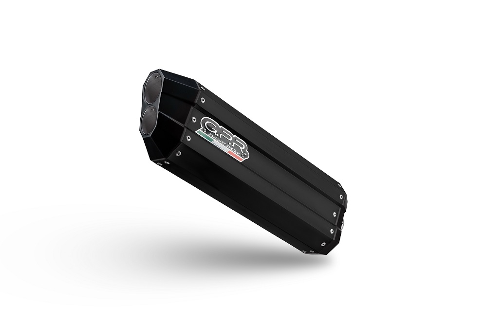 Egzoz ile uyumlu Benelli Trk 702 2023-2024, Hyper Sonic Black Titanium, Egzoz yasal, onaylı, çıkarılabilir db killer ve bağlantı borulu susturucu 
