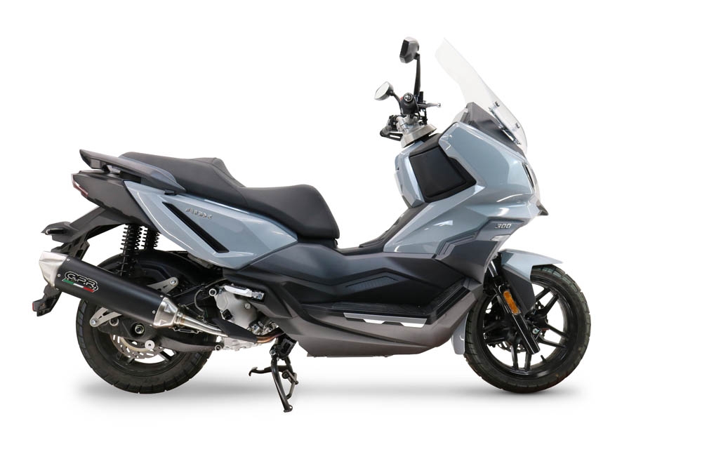 Egzoz GPR ile uyumlu  Sym ADX 300 2024-2026, Furore-X Scooter, Dbkiller'lı özel bağlantı borusunu içeren yarış egzoz sistemi 