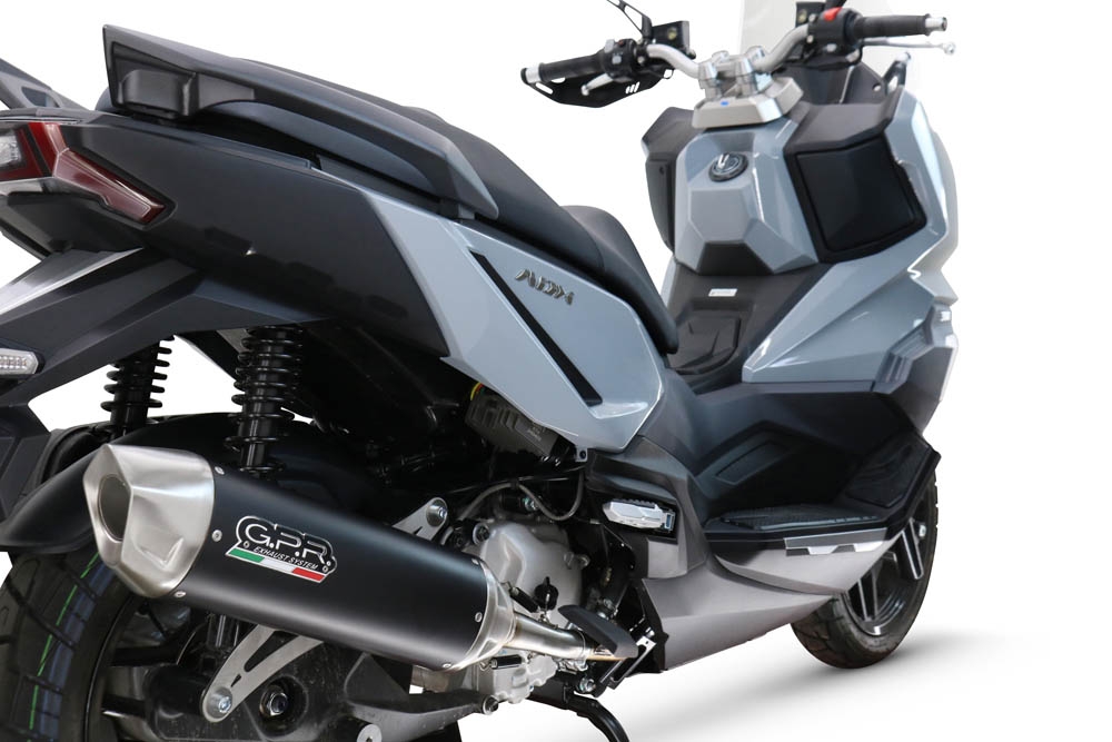 Egzoz GPR ile uyumlu  Sym ADX 300 2024-2026, Furore-X Scooter, Dbkiller'lı özel bağlantı borusunu içeren yarış egzoz sistemi 