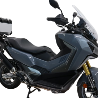 Topkoffer GPR TECH compatibel met  Bmw G 310 Gs 2017/2021 e4 Alüminyum üst çanta, özel plaka dahil gümüş rengi Kapasite Litre 26