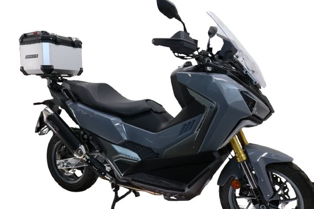 Topkoffer GPR TECH compatibel met  Bmw G 310 Gs 2017/2021 e4 Alüminyum üst çanta, özel plaka dahil gümüş rengi Kapasite Litre 35