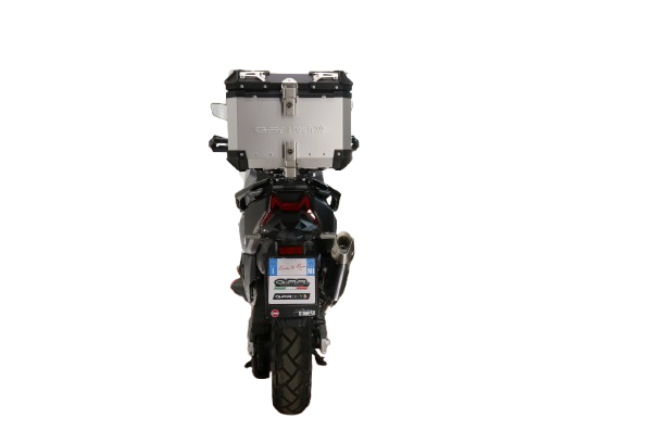 Topkoffer GPR TECH compatibel met  Bmw G 310 Gs 2017/2021 e4 Alüminyum üst çanta, özel plaka dahil gümüş rengi Kapasite Litre 35