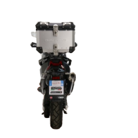 Topkoffer GPR TECH compatibel met  Bmw G 310 Gs 2017/2021 e4 Alüminyum üst çanta, özel plaka dahil gümüş rengi Kapasite Litre 35