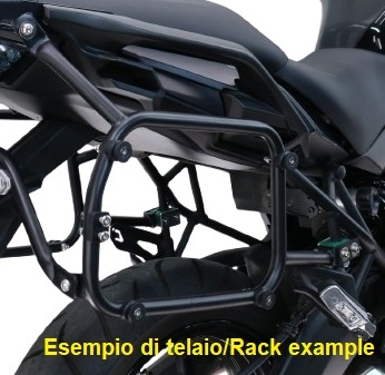 GPR TECH compatible with  Kawasaki Versys 650 2023/2024 e5 plus GPR TECH Specific rack for side cases 38 Lt + 38 Lt black color 
