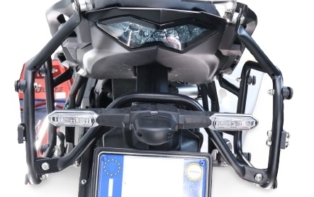 GPR TECH compatible with  Kawasaki Versys 650 2023/2024 e5 plus GPR TECH Specific rack for side cases 38 Lt + 38 Lt black color 