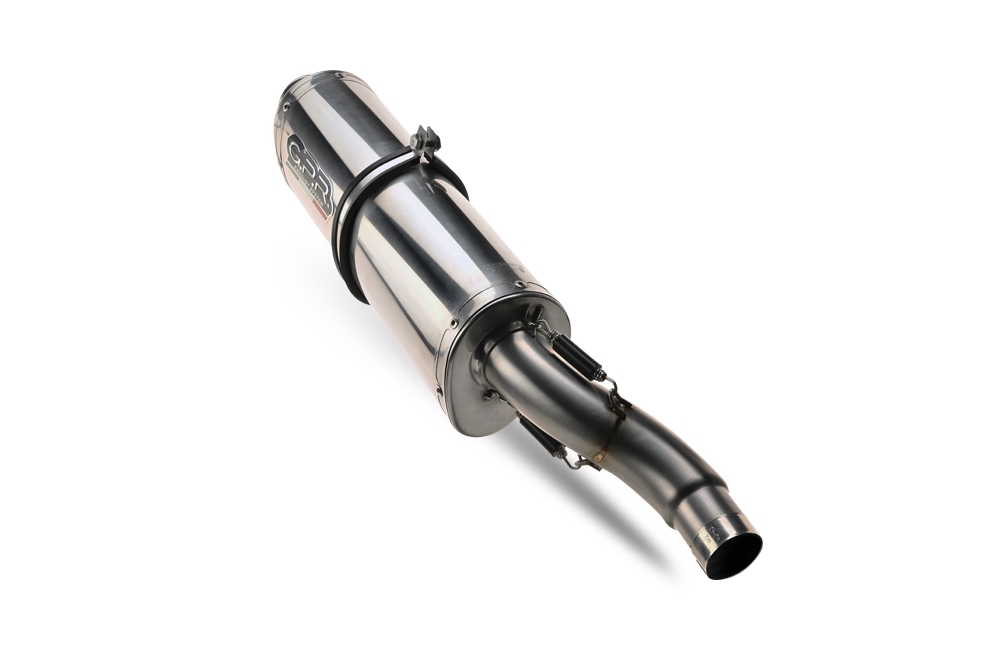 Exhaust compatible with Kawasaki Klr 600 1985-2004, Trioval, Homologated legal slip-on exhaust including removable db killer and link pipe 