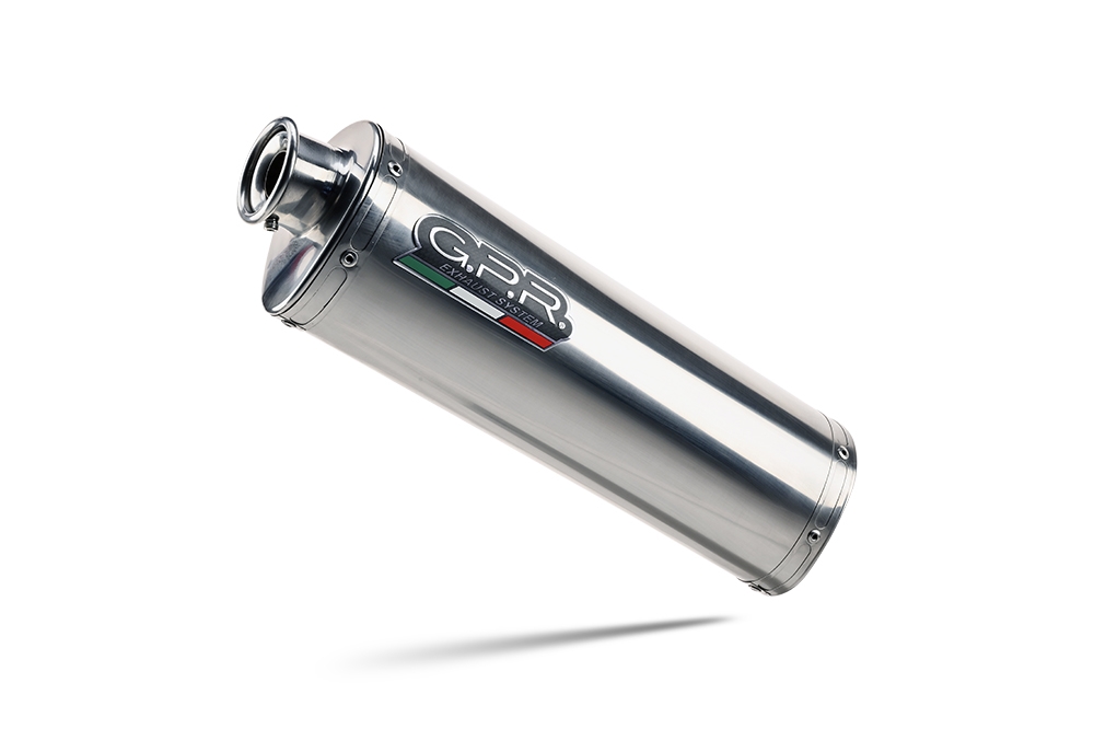 Exhaust compatible with Kawasaki Klr 600 1985-2004, Trioval, Homologated legal slip-on exhaust including removable db killer and link pipe 