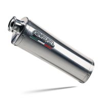 Exhaust compatible with Kawasaki Klr 600 1985-2004, Trioval, Homologated legal slip-on exhaust including removable db killer and link pipe 