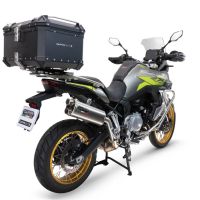 GPR TECH compatibel met  Voge 900DSX 2024/2025 e5 Alüminyum üst kasa, siyah renk ve özel plaka dahildir Kapasite Litre 45