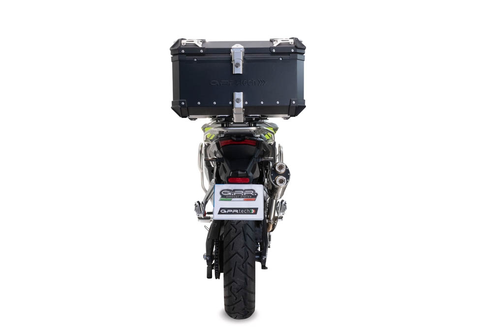 GPR TECH compatibel met  Voge 900DSX 2024/2025 e5 Alüminyum üst kasa, siyah renk ve özel plaka dahildir Kapasite Litre 45