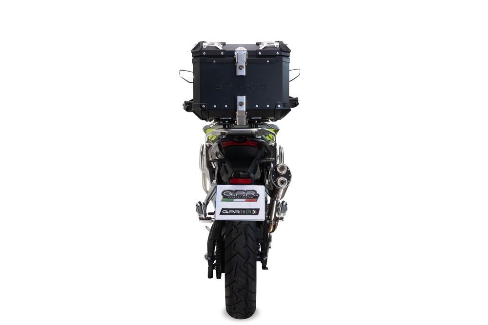 GPR TECH compatibel met  Voge 900DSX 2024/2025 e5 Alüminyum üst kasa, siyah renk ve özel plaka dahildir Kapasite Litre 35