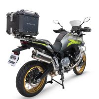 GPR TECH compatibel met  Voge 900DSX 2024/2025 e5 Alüminyum üst kasa, siyah renk ve özel plaka dahildir Kapasite Litre 35
