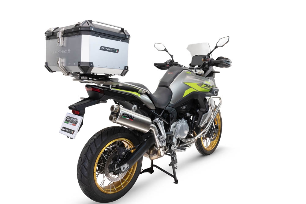 GPR TECH compatibel met  Voge 900DSX 2024/2025 e5 Alüminyum üst çanta, özel plaka dahil gümüş rengi Kapasite Litre 55