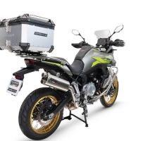 GPR TECH compatibel met  Voge 900DSX 2024/2025 e5 Alüminyum üst çanta, özel plaka dahil gümüş rengi Kapasite Litre 45
