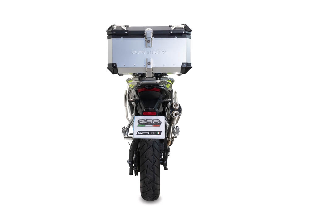 GPR TECH compatibel met  Voge 900DSX 2024/2025 e5 Alüminyum üst çanta, özel plaka dahil gümüş rengi Kapasite Litre 55