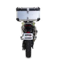 GPR TECH compatibel met  Voge 900DSX 2024/2025 e5 Alüminyum üst çanta, özel plaka dahil gümüş rengi Kapasite Litre 55