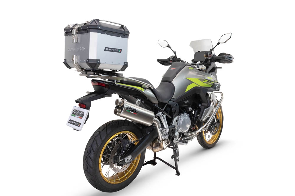 GPR TECH compatibel met  Voge 900DSX 2024/2025 e5 Alüminyum üst çanta, özel plaka dahil gümüş rengi Kapasite Litre 35