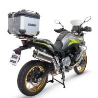 GPR TECH compatibel met  Voge 900DSX 2024/2025 e5 Alüminyum üst çanta, özel plaka dahil gümüş rengi Kapasite Litre 35