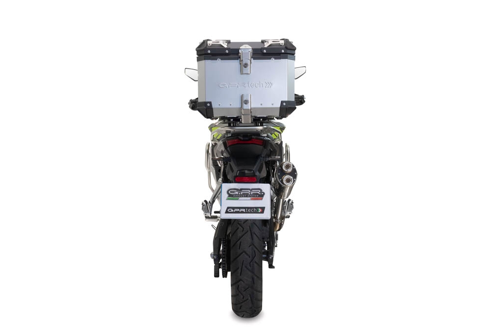 GPR TECH compatibel met  Voge 900DSX 2024/2025 e5 Alüminyum üst çanta, özel plaka dahil gümüş rengi Kapasite Litre 35