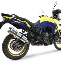 Egzoz ile uyumlu Suzuki V-STROM DL 800 DE - SE 2023-2025, Dual Inox, Egzoz yasal, onaylı, çıkarılabilir db killer ve bağlantı borulu susturucu 