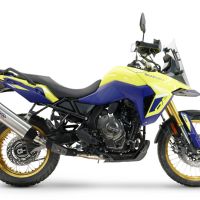 Egzoz ile uyumlu Suzuki V-STROM DL 800 DE - SE 2023-2025, Furore-X Titanio, Egzoz yasal, onaylı, çıkarılabilir db killer ve bağlantı borulu susturucu 