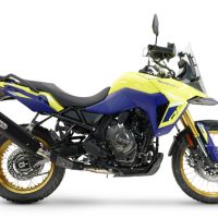 Egzoz ile uyumlu Suzuki V-STROM DL 800 DE - SE 2023-2025, Furore-X Titanio Nero, Egzoz yasal, onaylı, çıkarılabilir db killer ve bağlantı borulu susturucu 