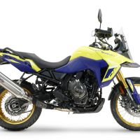 Egzoz ile uyumlu Suzuki V-STROM DL 800 DE - SE 2023-2025, Furore-X Acciaio Inox, Egzoz yasal, onaylı, çıkarılabilir db killer ve bağlantı borulu susturucu 
