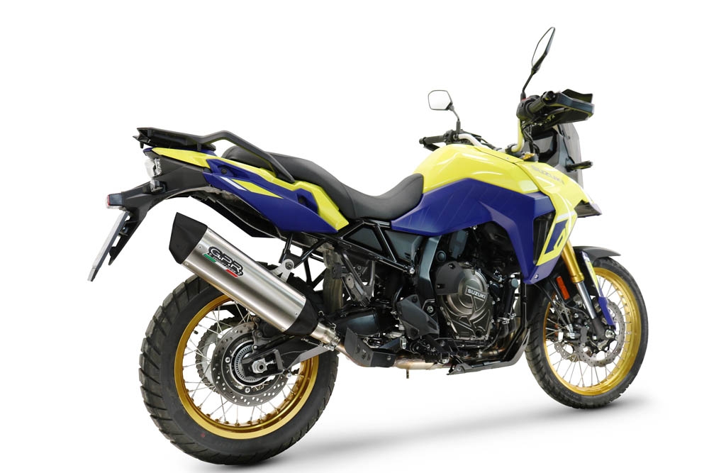 Egzoz ile uyumlu Suzuki V-STROM DL 800 DE - SE 2023-2025, Furore-X Titanio, Egzoz yasal, onaylı, çıkarılabilir db killer ve bağlantı borulu susturucu 