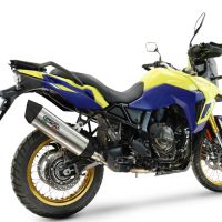 Egzoz ile uyumlu Suzuki V-STROM DL 800 DE - SE 2023-2025, Furore-X Titanio, Egzoz yasal, onaylı, çıkarılabilir db killer ve bağlantı borulu susturucu 