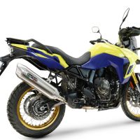 Egzoz ile uyumlu Suzuki V-STROM DL 800 DE - SE 2023-2025, Furore-X Acciaio Inox, Egzoz yasal, onaylı, çıkarılabilir db killer ve bağlantı borulu susturucu 