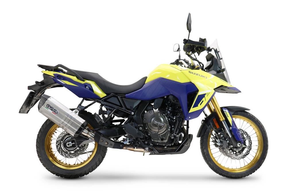 Egzoz ile uyumlu Suzuki V-STROM DL 800 DE - SE 2023-2025, Hyper Sonic Titanium, Egzoz yasal, onaylı, çıkarılabilir db killer ve bağlantı borulu susturucu 